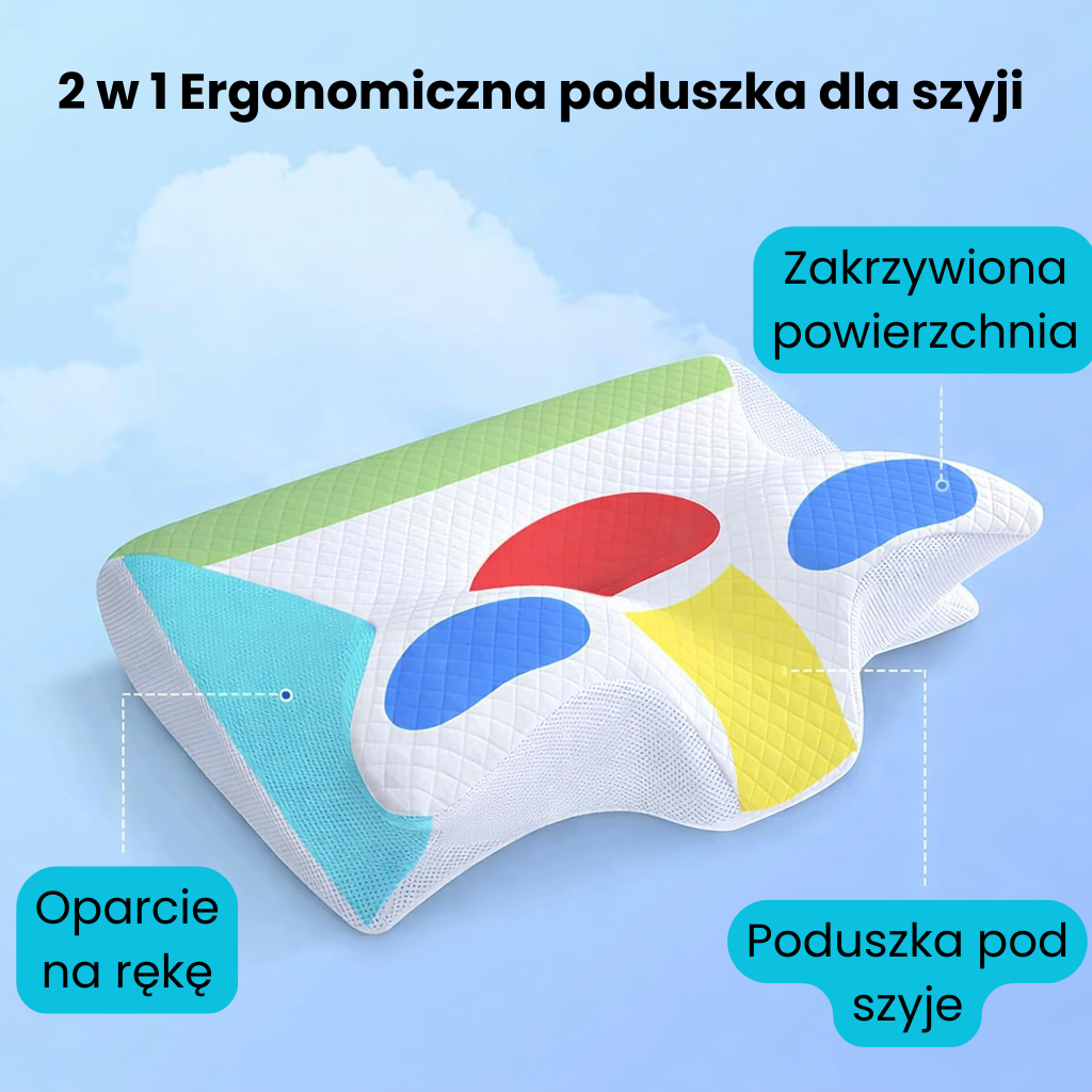 ErgoDream™ – Ergonomiczna poduszka ortopedyczna memory 2w1 na zdrowy sen